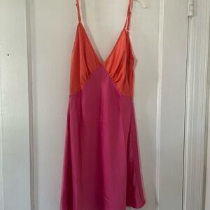 Peppermayo Pink Satin Dress